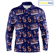 Load image into Gallery viewer, USA 250th Anniversary Long Sleeve Golf Polo Shirt Custom Patriotic American Flag Team Golf Tops NHN0235