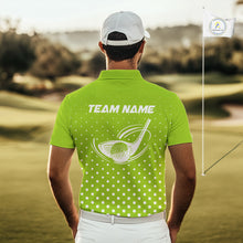 Load image into Gallery viewer, Funny Alligator Golf Polo Shirt For Men Custom Name Green Mens Golf Apparel Funny Golf Gifts NHN0104