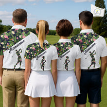 Load image into Gallery viewer, Womens Golf Polo Shirt Custom Toucan Tropical Pattern, Flamingo Golf Shirts For Ladies NHN0192