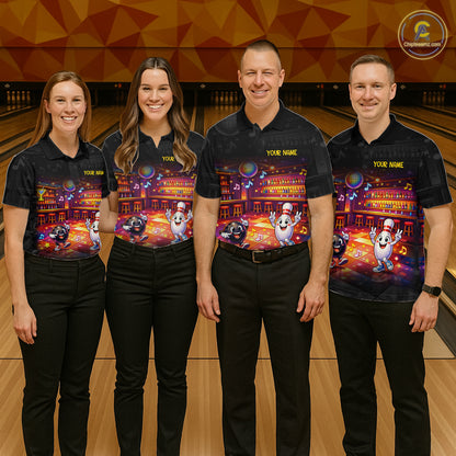 Funny Music Bowling Jersey for Women Custom Bowling Team Shirts Bowling League Polo & 1/4 Zip HNT496