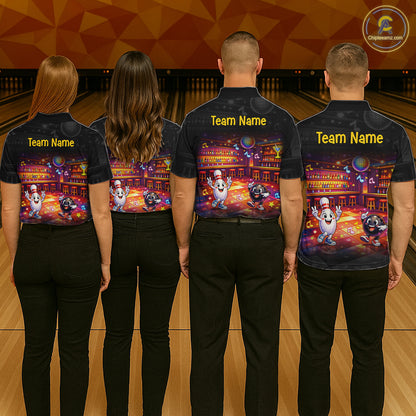 Funny Music Bowling Jersey for Women Custom Bowling Team Shirts Bowling League Polo & 1/4 Zip HNT496