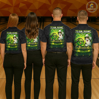 Custom Funny Music Bowling Jersey for Women Bowling Team Shirts Bowling League Polo & 1/4 Zip HNT495