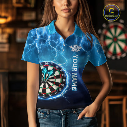 Custom Thunder Lightning Darts Shirt for Women Darts Team Jerseys Dartboard Shirt NNT263