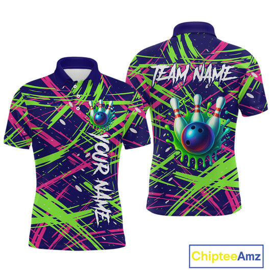 Custom Bowling Shirts for Team Women Men Custom Bowling Polo and 1/4 Zip Shirt MBL227