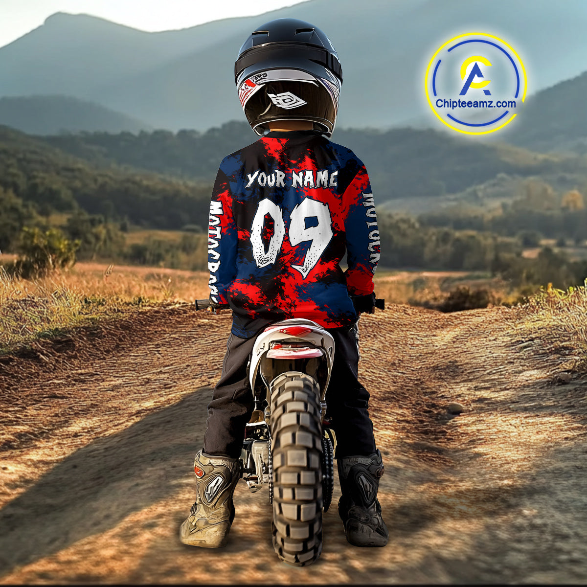 Custom Red and Blue Motocross Jersey for Men Kid Women Dirt Bike Jersey Riding Shirt XM484