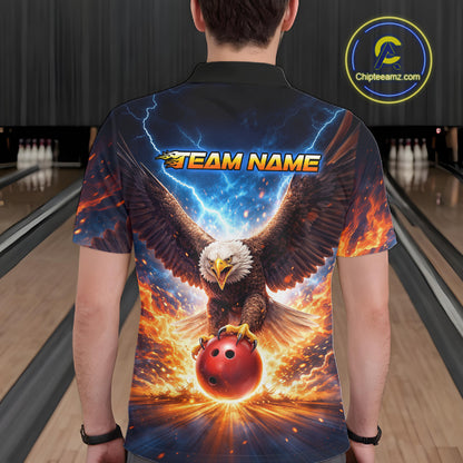 Personalized Thunder Eagle Bowling Jersey for Men Bowling Team Shirts Bowling League HNT485