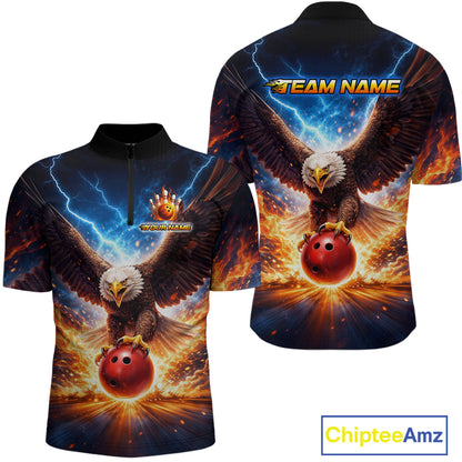 Personalized Thunder Eagle Bowling Jersey for Men Bowling Team Shirts Bowling League HNT485