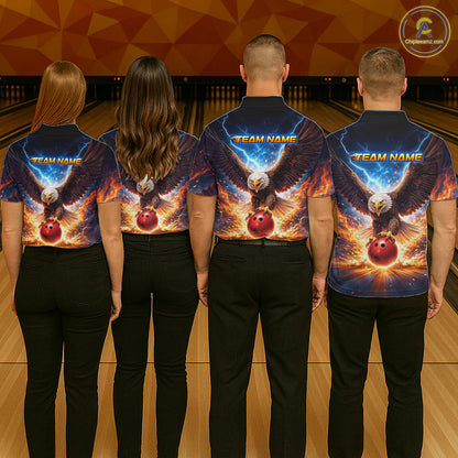 Personalized Thunder Eagle Bowling Jersey for Men Bowling Team Shirts Bowling League HNT485