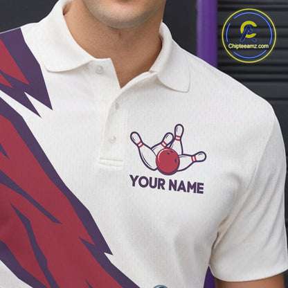 Custom Funny Angry Bowling Jersey for Men Bowling Team Shirts Bowling League Polo & 1/4 Zip HNT486
