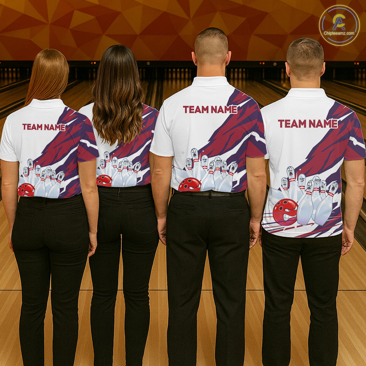 Custom Funny Angry Bowling Jersey for Men Bowling Team Shirts Bowling League Polo & 1/4 Zip HNT486