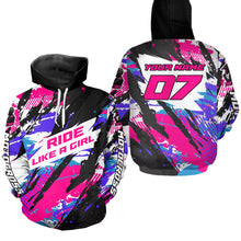 Load image into Gallery viewer, Pink Custom Motocross Hoodie for Men Women Adult Dirt Bike Racing Hoodie Shirt MH469