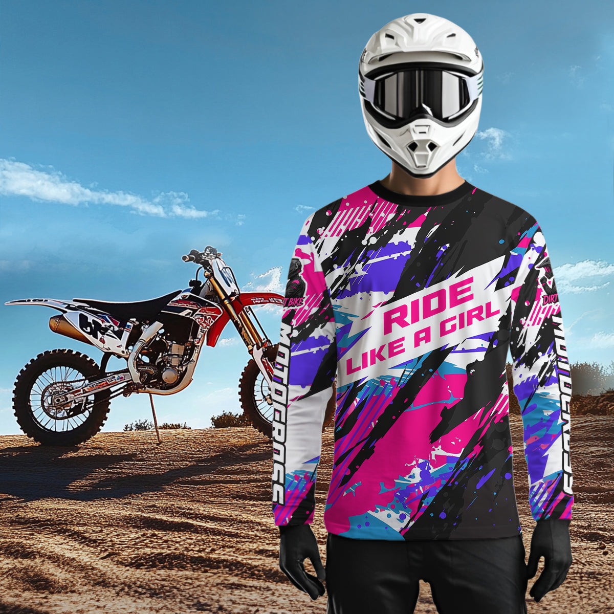 Custom Pink Motocross Racing Jersey Women Kid Men Adult Dirt Bike Off road Shirt XM469