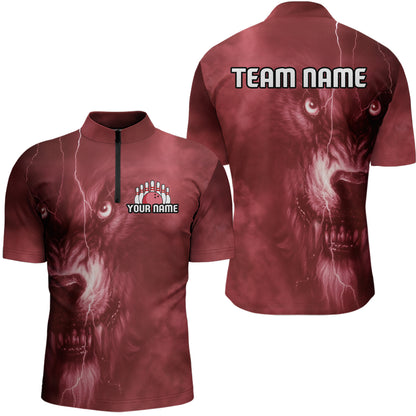 Wolf Bowling Shirts for Team Women Men Custom Wolf Bowling Jerseys for Couples MBL204