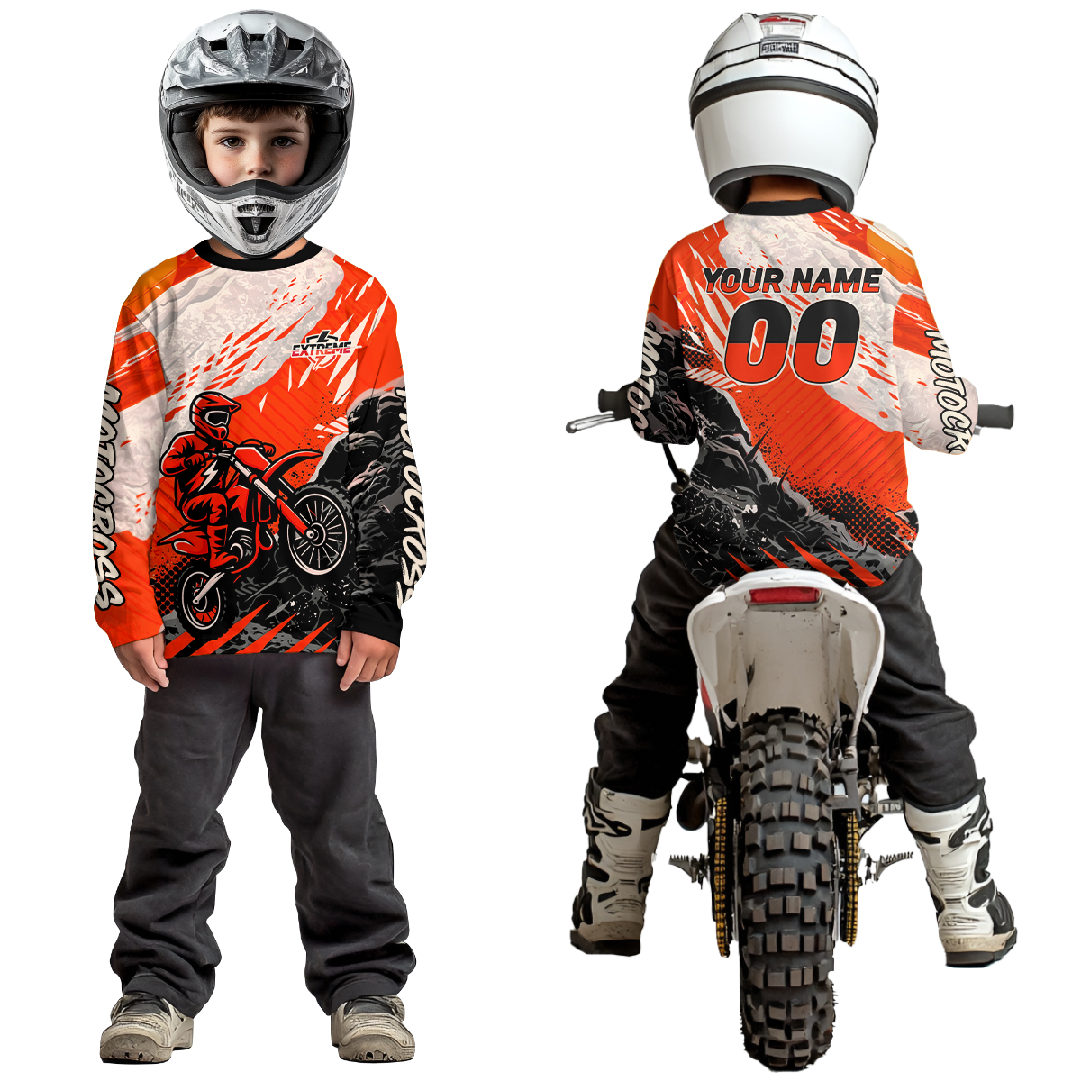 Red Motocross Jersey Custom Dirt Bike Shirts Men Kid Women Racing Off road Jersey XM416