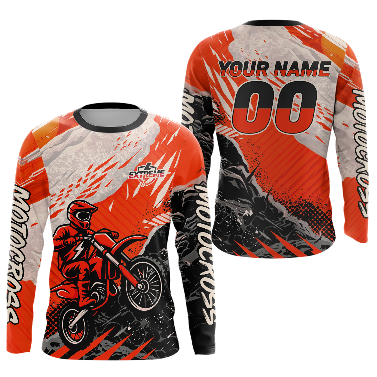 Red Motocross Jersey Custom Dirt Bike Shirts Men Kid Women Racing Off road Jersey XM416