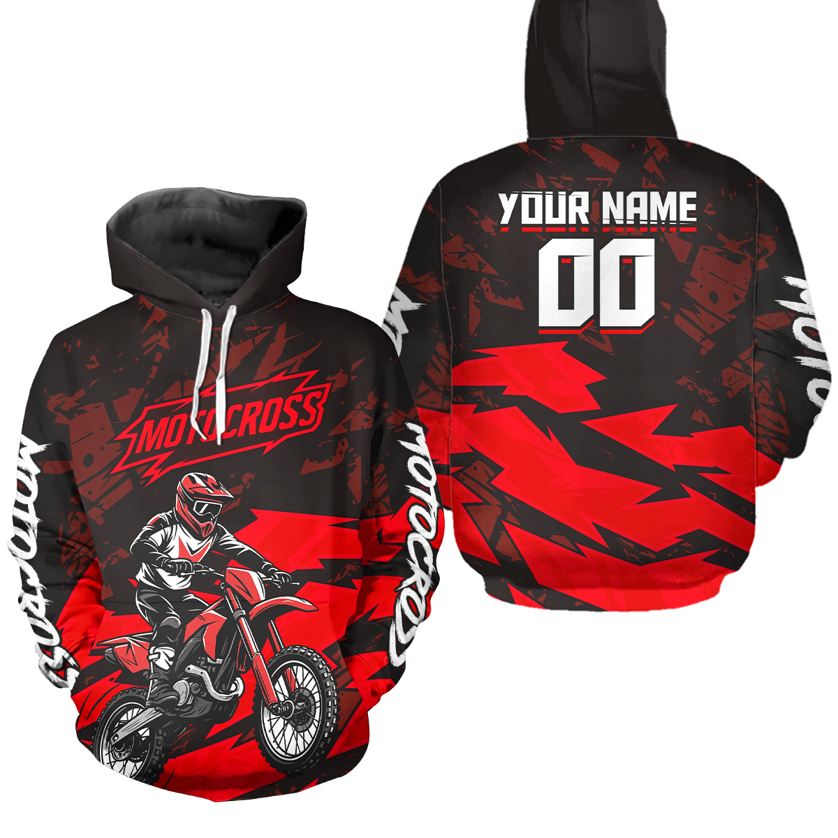 Custom Motocross Hoodie for Adult Men Women Dirt Bike Racing Hoodie Riding Shirt MH468