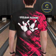 Load image into Gallery viewer, Custom Pink Bowling Shirts for Team Women Men Bowling Polo&amp;1/4 Zip Shirt for Couple MBL233
