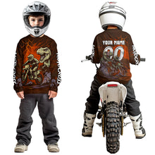 Load image into Gallery viewer, Orange Dinosaur Motocross Jersey Dirt Bike Shirts for Men Kid Women Racing Jersey XM414