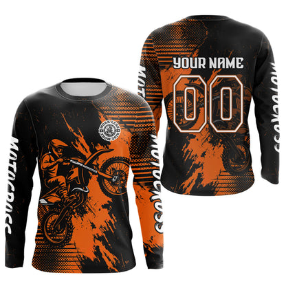 Orange Motocross Jersey Custom Dirt Bike Shirts Men Kid Women Motorcycle Jersey XM419