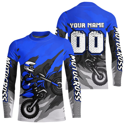 Blue Motocross Jersey Men Women Kid Custom Dirt Bike Shirts Motorcycle Riding Shirt XM433