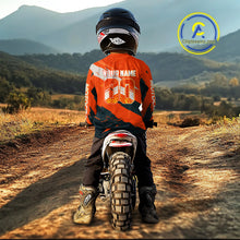 Load image into Gallery viewer, Orange Motocross Jersey Custom for Men Women Kid Dirt Bike Motorcycle Racing Shirt XM451