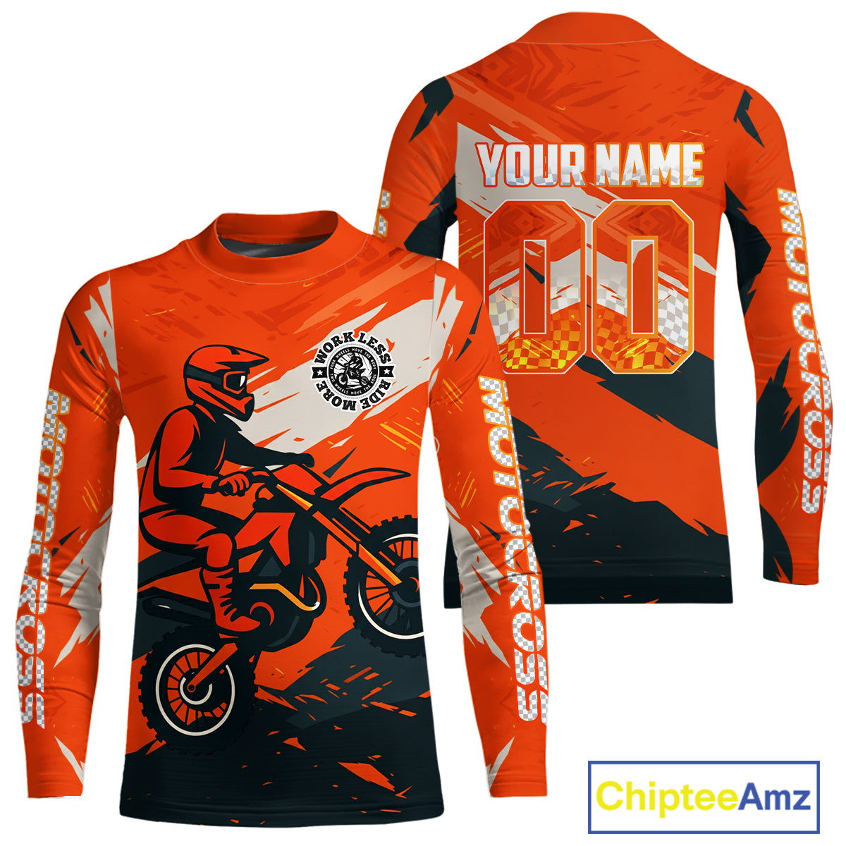 Orange Motocross Jersey Custom for Men Women Kid Dirt Bike Motorcycle Racing Shirt XM451