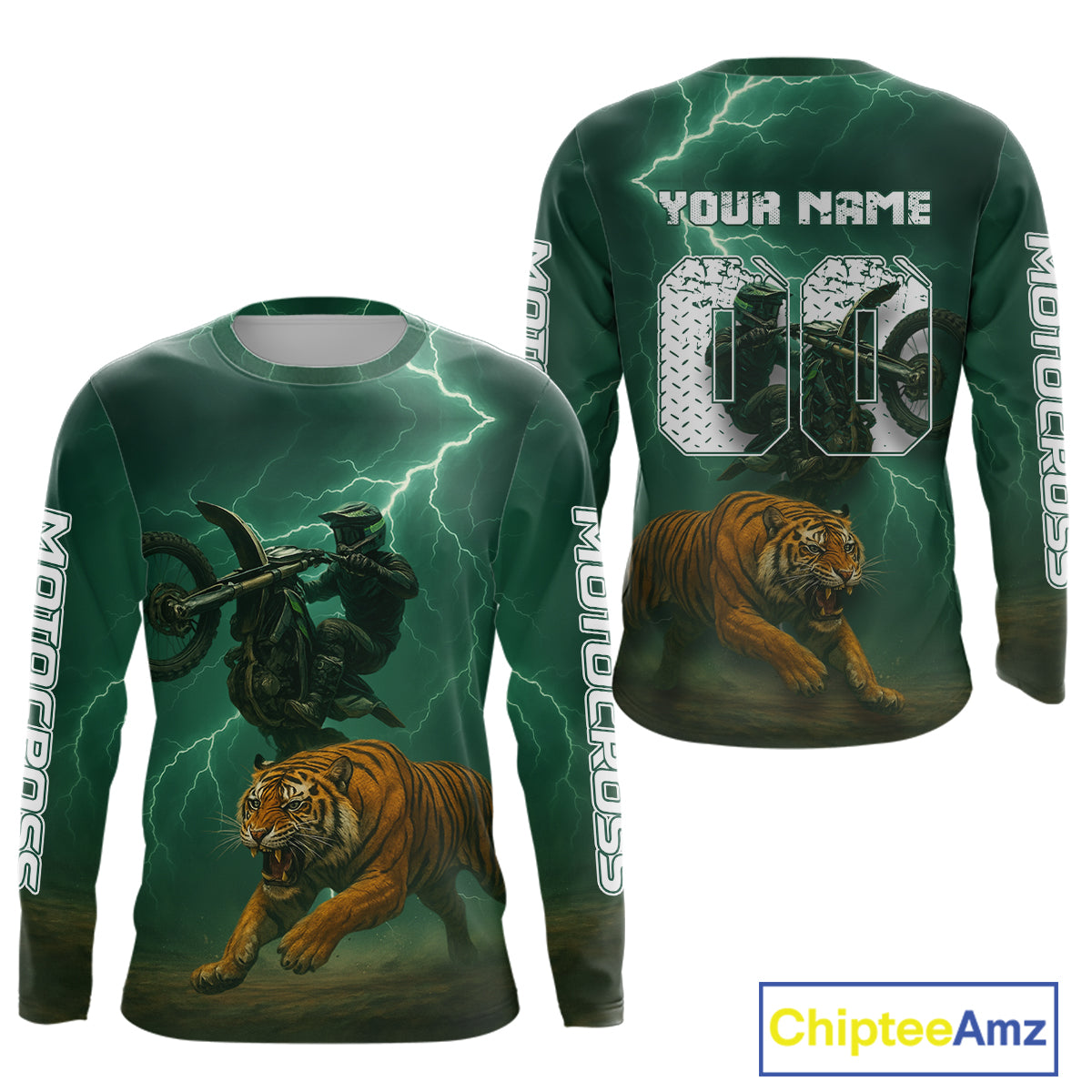 Lightning Tiger Motocross Jersey Custom Dirt Bike Shirts for Men Kid Women Riding Shirt XM407