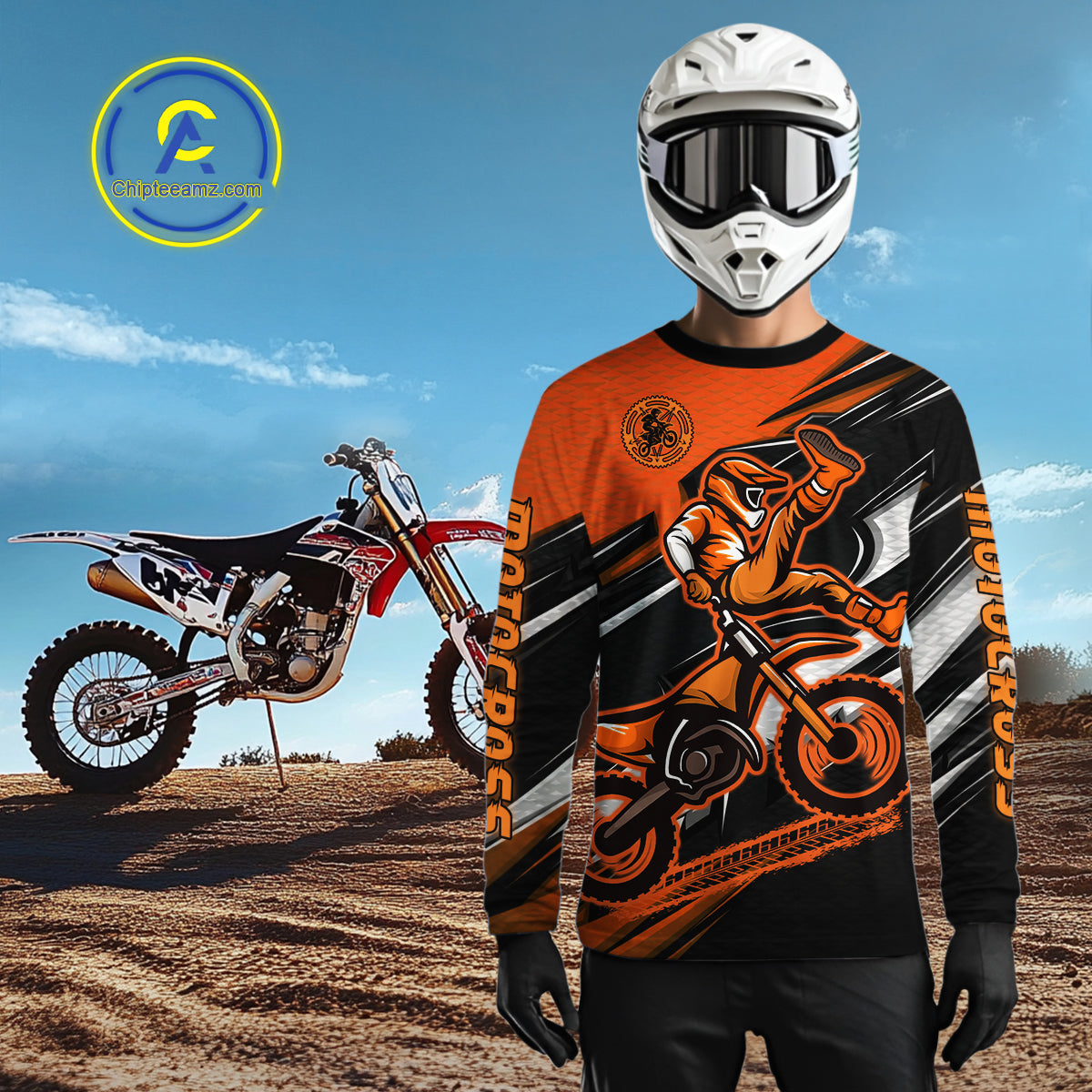 Custom Orange Motocross Jersey Men Kid Women Dirt Bike Jersey Motorcycle Riding Shirt XM486