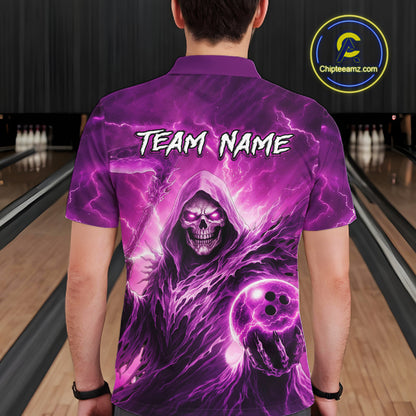 Pink Bowling Shirts for Team Women Men Custom Death Bowling Jersey Bowl League MBL248