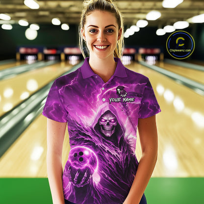 Pink Bowling Shirts for Team Women Men Custom Death Bowling Jersey Bowl League MBL248