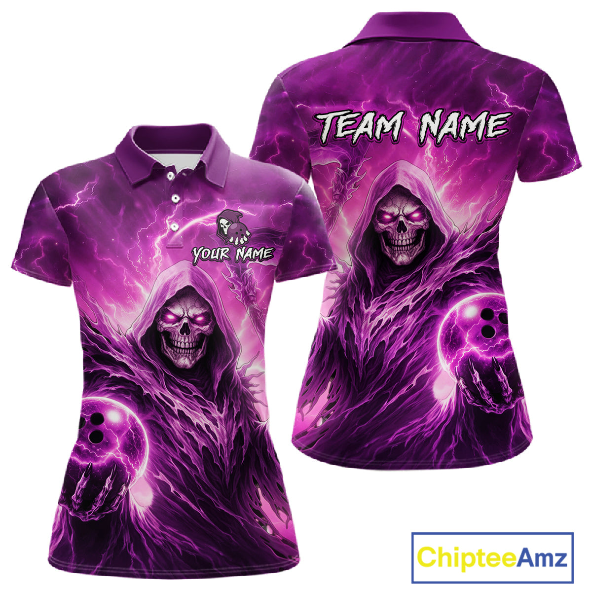 Pink Bowling Shirts for Team Women Men Custom Death Bowling Jersey Bowl League MBL248