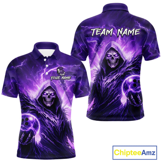 Purple Bowling Shirts for Team Women Men Custom Death Bowling Jersey Bowl League MBL248