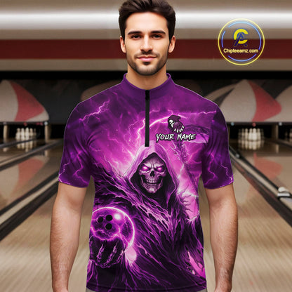 Pink Bowling Shirts for Team Women Men Custom Death Bowling Jersey Bowl League MBL248