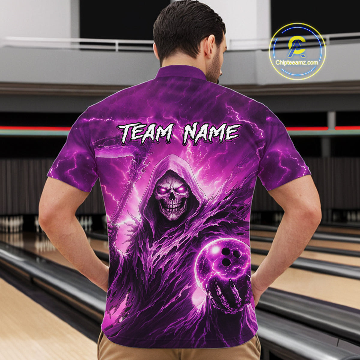 Pink Bowling Shirts for Team Women Men Custom Death Bowling Jersey Bowl League MBL248