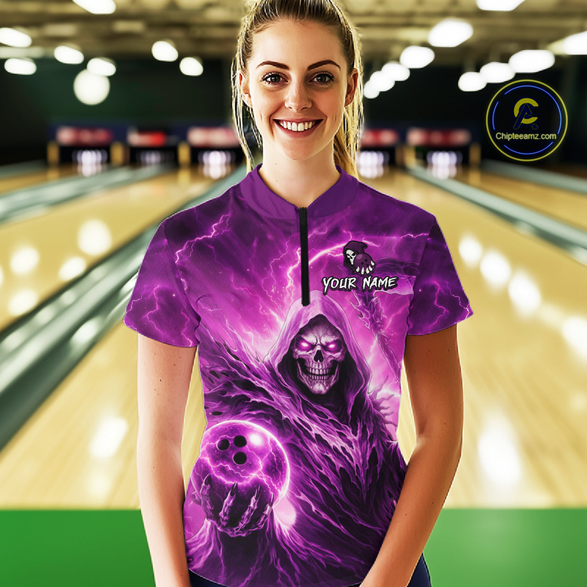 Pink Bowling Shirts for Team Women Men Custom Death Bowling Jersey Bowl League MBL248