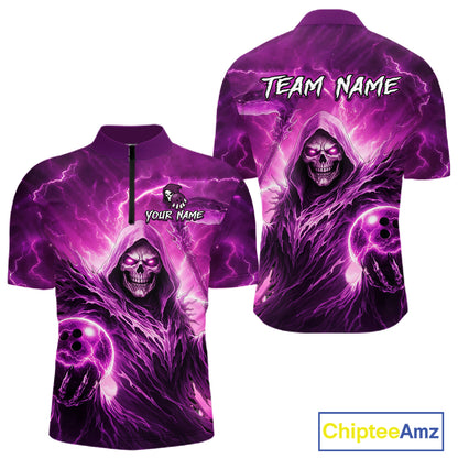 Pink Bowling Shirts for Team Women Men Custom Death Bowling Jersey Bowl League MBL248