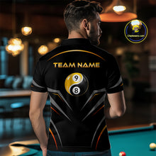Load image into Gallery viewer, Custom  8 9 Ball Billiard Yin Yang Shirts for Men Billiard Team Shirts Billiard League Polo &amp; 1/4 Zip NNT89