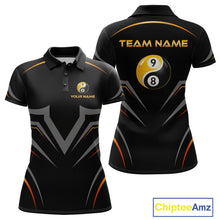 Load image into Gallery viewer, Custom 8 9 Ball Billiard Yin Yang Shirts for Women Billiard Team Shirts Billiard League Polo &amp; 1/4 Zip NNT89