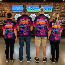 Load image into Gallery viewer, Custom Neon Dinosaur Dart Shirts For Women Dart Board Gifts Darts Team Jerseys Dart League NNT161