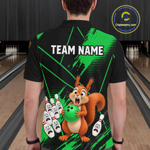 Load image into Gallery viewer, Custom Green Squirrel Bowling Jersey for Men Bowling Team Shirts Bowling Polo &amp; 1/4 Zip HNT301
