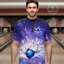 Load image into Gallery viewer, Custom Bowling Jersey for Men Bowling Uniform Polo &amp; 1/4 Zip Bowling Shirts for Bowler and Team HNT231