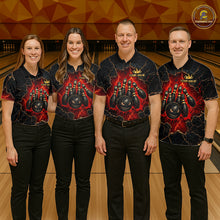 Load image into Gallery viewer, Custom Cracked Angry Bowling Shirts for Women Bowling Team Jersey Bowling League HNT298