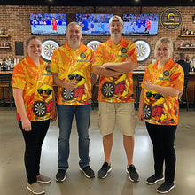 Load image into Gallery viewer, Custom Funny Duck Dart Shirt Dart Team Jersey for Men Dartboard Polo &amp; 1/4Zip Shirts NNT166