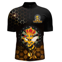 Load image into Gallery viewer, Custom Funny Queen Bee Dart Shirt Dart Team Jersey for Men Dartboard Polo &amp; 1/4 Zip Shirts NNT165