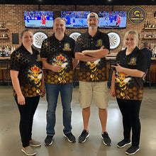 Load image into Gallery viewer, Custom Funny Queen Bee Dart Shirt Dart Team Jersey for Women Dartboard Polo &amp; 1/4 Zip Shirts NNT165
