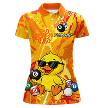 Load image into Gallery viewer, Custom Yellow Duck Funny 8 Ball Pool Shirts Billiard Shirt for Women Billiard Team Jersey League NNT174