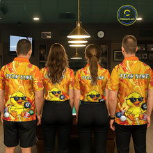 Load image into Gallery viewer, Custom Yellow Duck Funny 8 Ball Pool Shirts Billiard Shirt for Women Billiard Team Jersey League NNT174
