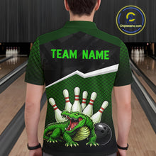 Load image into Gallery viewer, Custom Funny Crocodile Bowling Shirt Alligator Bowling Jersey for Men Polo &amp; 1/4 Zip HNT207