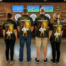 Load image into Gallery viewer, Custom Yellow Funny Chicken Darts Shirt for Men Darts Team Jerseys Polo &amp; 1/4 Zip Dart League NNT131