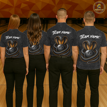 Load image into Gallery viewer, Custom Black Cobra Snake Bowling Jersey for Men Bowling Team Shirts Bowling League HNT309